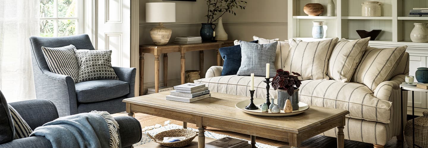 Cotswold Co furniture decorating a living room